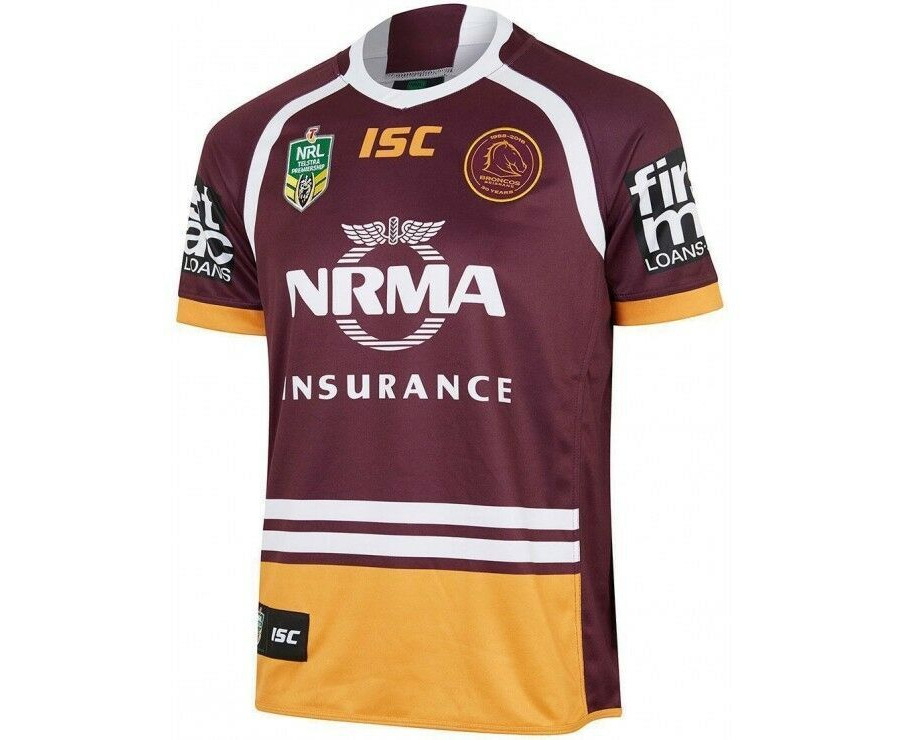 Brisbane Broncos NRL 2019 ISC Away Jersey Adult Sizes S-7XL & Kids Sizes! T9