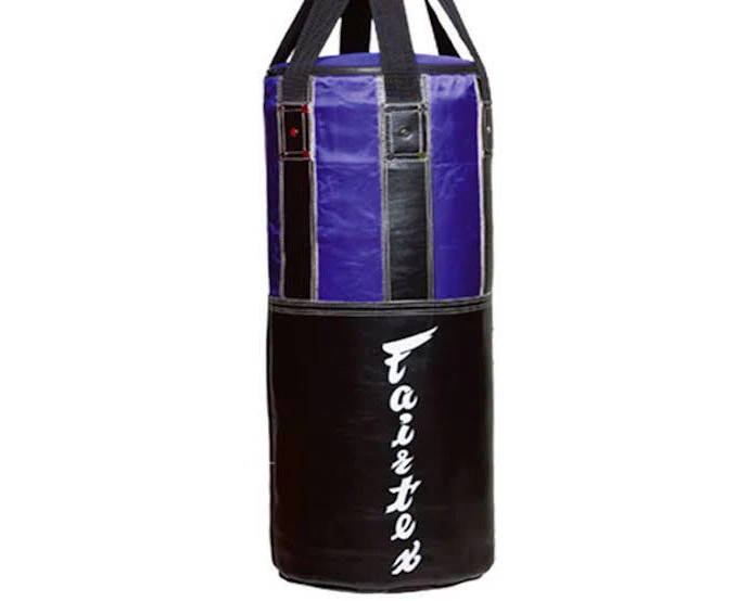 [Free Shipping]FAIRTEX - Unfilled 90cm Classic Heavy Bag Boxing Punch Bag - Black/Blue