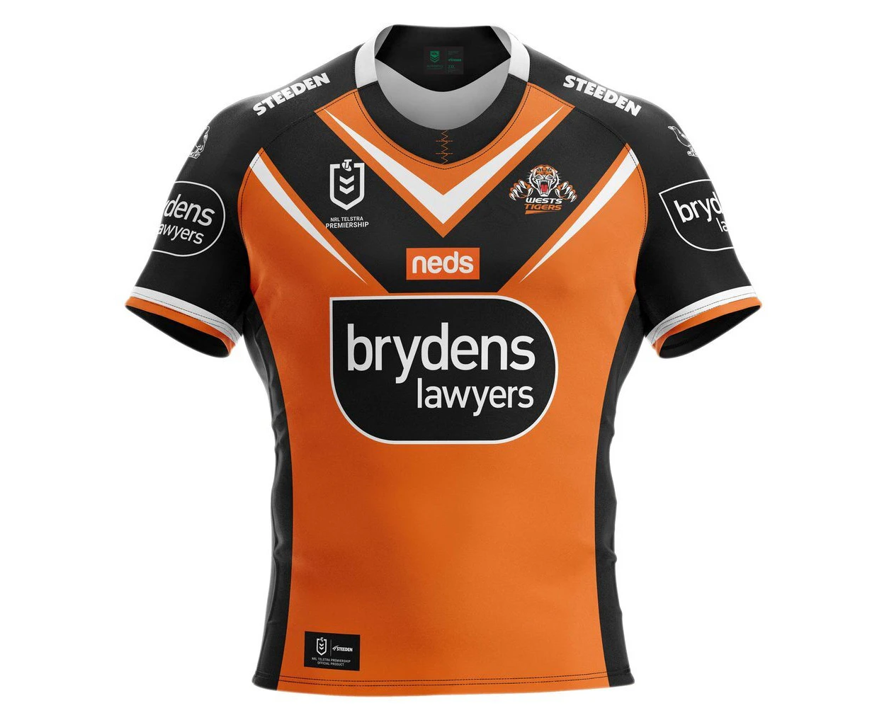 Wests Tigers NRL 2021 Steeden Away Jersey Kids Sizes 6-14!