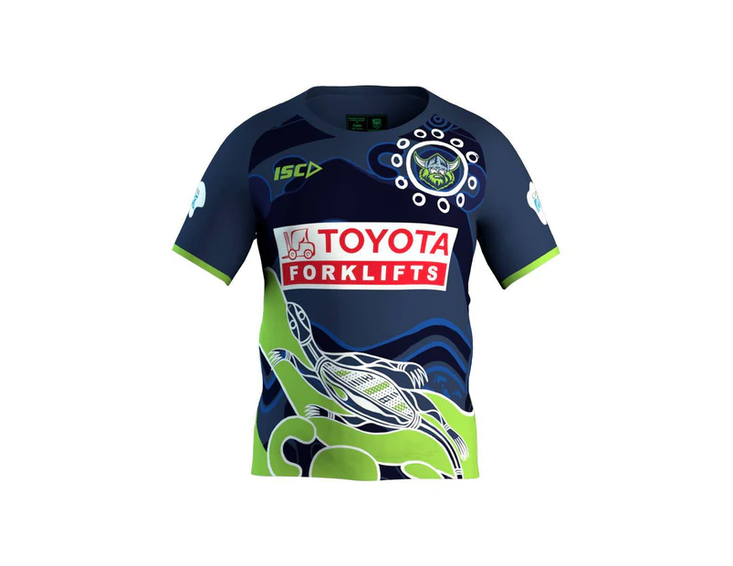 Canberra Raiders NRL 2021 Indigenous ISC Run-Out Tee Shirt Kids Sizes 6-14!