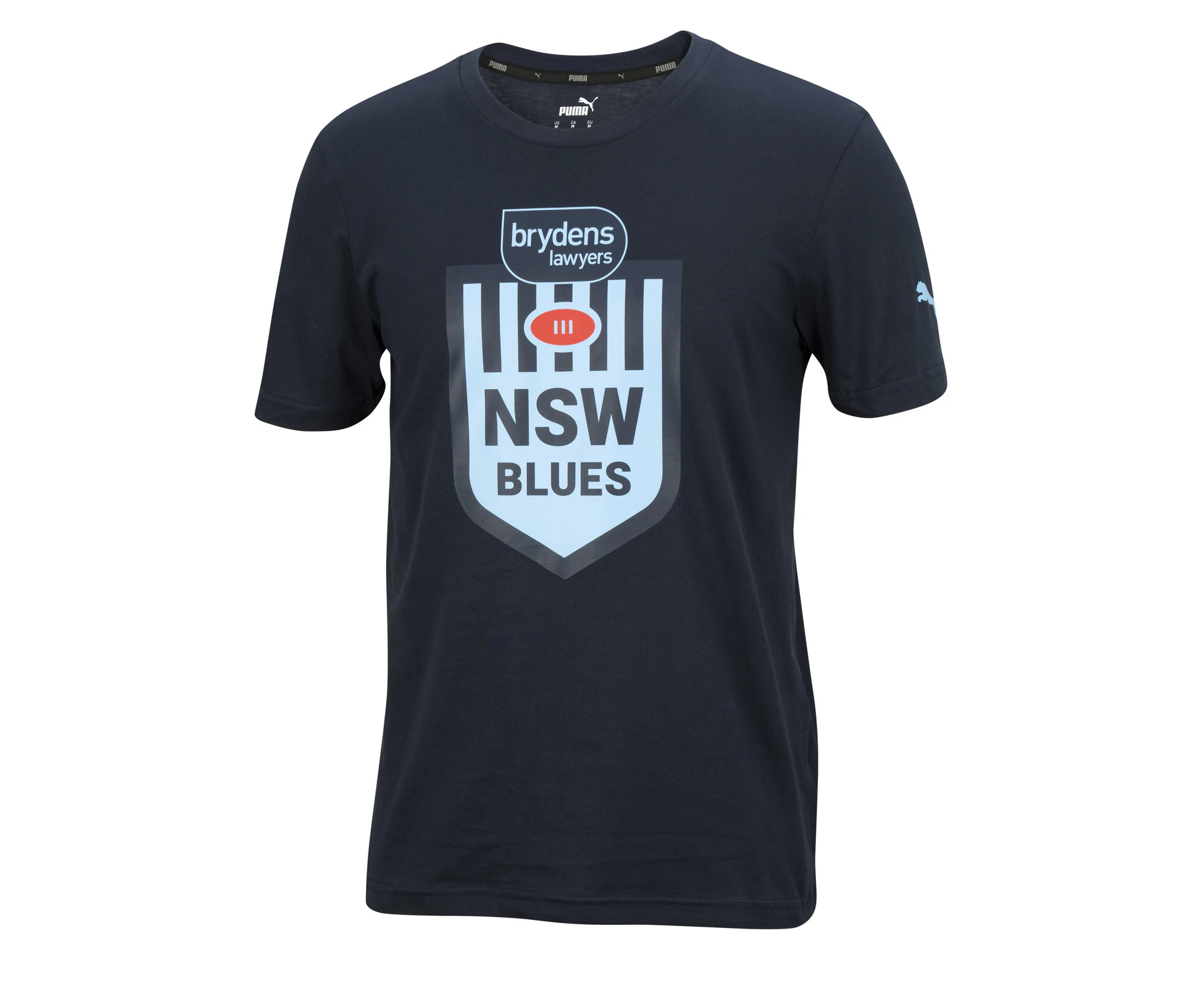 NSW Blues 2021 Puma NRL State of Origin Logo Shirt T Shirt Sizes Kids 8-16!