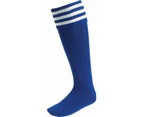 Euro Childrens/Kids Stripe Detail Football Socks (Royal Blue/White) - CS1353