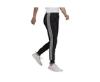 Adidas Women's 3 Stripes French Terry Activewear Jogger Pants Black/White - Black/White
