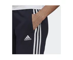 Adidas Women's 3 Stripe French Terry Core Jogger Pants Legend Ink/White - Legend Ink/White