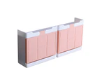 Soap Storage Holder Wall Mounted Self-drain ABS Plastic Soap Storage Rack for Bathroom-Pink - Pink