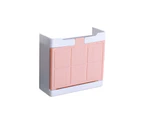 Soap Storage Holder Wall Mounted Self-drain ABS Plastic Soap Storage Rack for Bathroom-Pink - Pink
