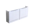 Soap Storage Holder Wall Mounted Self-drain ABS Plastic Soap Storage Rack for Bathroom-White - White