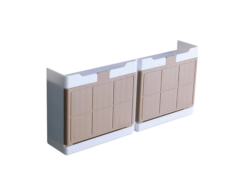 Soap Storage Holder Wall Mounted Self-drain ABS Plastic Soap Storage Rack for Bathroom-Puce - Puce