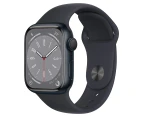 Apple Watch Series 8 (GPS) 41mm Midnight Aluminium Case with Midnight Sport Band Regular