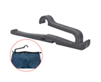 5Pcs/Set Reliable More Thicken Clothes Hanger Plastic Practical Non-sliding Clothes Hanger Rack for Home - Black