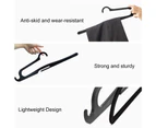 5Pcs/Set Reliable More Thicken Clothes Hanger Plastic Practical Non-sliding Clothes Hanger Rack for Home - Black