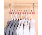Drying Clothes Hanger 9 Holes Two Hook Design Portable Rotating Heavy-duty Laundry Rack for Home-Red - Red