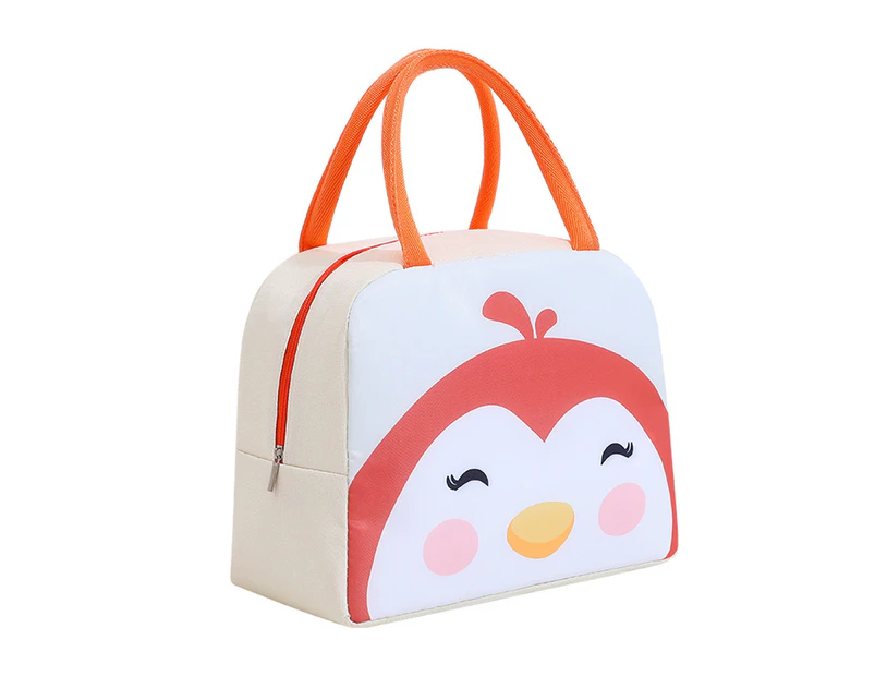 Lunch Bags Portable Water Proof Oxford Cloth Cartoon Colors Insulated Lunch Box Cooler Bag for Picnics-Beige - Beige