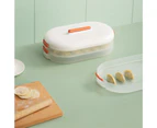 Dumpling Storage Box Multilayer Convenient PP Refrigerator Large Food Storage Container for Kitchen-White Dual Layer - White Dual Layer