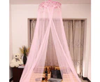 Lovely Floral Dome Princess Bed Curtain Canopy Kids Room Mosquito Fly Insect Net-Pink - Pink