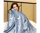 Dot Starry Sky Luminous Flannel Child Adult Office Sofa Nap Throw Blanket Cover-Starry Sky 1.0m * 1.5m - Starry Sky 1.0m * 1.5m