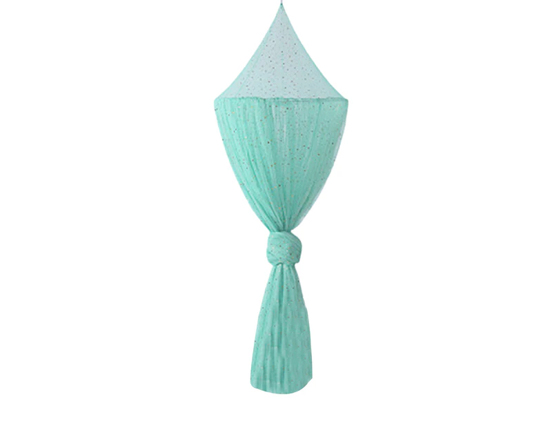 Mosquito Net Soft Star Sequin Net Yarn Cute Canopy Crib Curtain for Baby Room-Cyan Green - Cyan Green