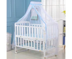 Foldable Mosquito Net Floor-to-ceiling Block Light Infants Protection Bed Mosquito Mesh Household Supplies -Blue - Blue