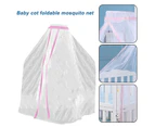 Foldable Mosquito Net Floor-to-ceiling Block Light Infants Protection Bed Mosquito Mesh Household Supplies -Pink - Pink