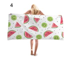 Beach Towel Quick Dry Water Absorbing One Side Pattern Sand Free Portable Washcloth for Beach-4 - 4