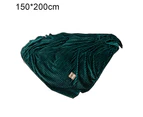 Winter Solid Color Thick Warm Sofa Couch Bed Soft Throw Blanket Bedroom Bedding-Green - Green