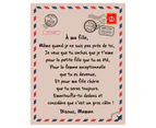 French Message Letter Print Soft Flannel Blanket Cover Bedspread Bed Sofa Decor-150*200cm to My Daughter French - 150*200cm to My Daughter French
