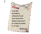 Message Letter Quilt 3D Digital Print Flannel Home Bed Sofa Decor Blanket Cover-5 - 5