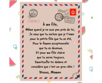 French Message Letter Print Soft Flannel Blanket Cover Bedspread Bed Sofa Decor-130*150cm to My Son French - 130*150cm to My Son French