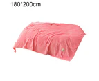 Winter Solid Color Thick Warm Sofa Couch Bed Soft Throw Blanket Bedroom Bedding-Pink - Pink