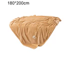 Winter Solid Color Thick Warm Sofa Couch Bed Soft Throw Blanket Bedroom Bedding-Khaki - Khaki