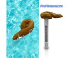 Spoof Water Thermometer Shit Shape High Precision ABS Poop Pool Thermometer Accessories for Hot Tubs - Light Yellow