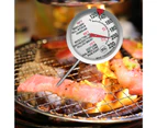 Effective Cooking Thermometer Multi-purpose Stainless Steel Large Dial Clear Font Design Thermometer Kitchen Tools - Silver