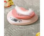 5KG Kitchen Scale 3 Units Conversion Weighing Food Clear Scale Pink Heart Shape Food Diet Scale for Home-Chargeable - Chargeable