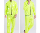 Outdoor Cycling Raincoat Bike Jacket Pants Reflective Strip Rainproof Suits-Green - Green