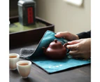 Tea Towel Chinese Style Water Absorption Elegant Double-sided Printed Table Cleaning Rag Tea Accessories-A - A