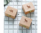Animal/Tower/Sailboat Design Carved Mini Wooden Music Box Kids Birthday Gift-Rabbit# - Rabbit#