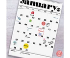 New! 2023 Calendar Planner Large Wall Calendar. 1 month per page A3 size (30cm x 42cm). Black & White Design. Australian owned and made.