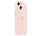 Apple iPhone 14 Plus Silicone Case with MagSafe - Chalk Pink