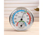 Large Round Dial Analog Indoor Thermometer Hygrometer Humidity Temperature Meter White