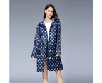 Fashion Cute Dots Raincoat Women Poncho Waterproof Rain Wear Outdoor Coat Jacket Coffee Dots