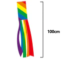 2 Pack Colorful Rainbow Hanging Decorative Patriotic Socks Outdoor