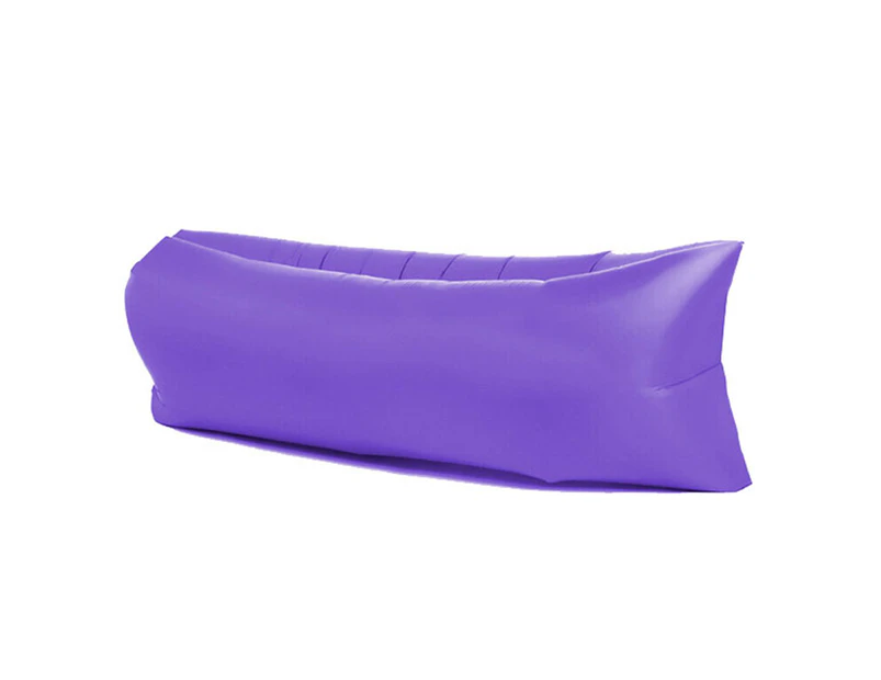 Inflatable Air Lounger Sofa Bed Outdoor Lightweight Camping Bed Beach Lounger Waterproof Inflatable Sofa - Purple
