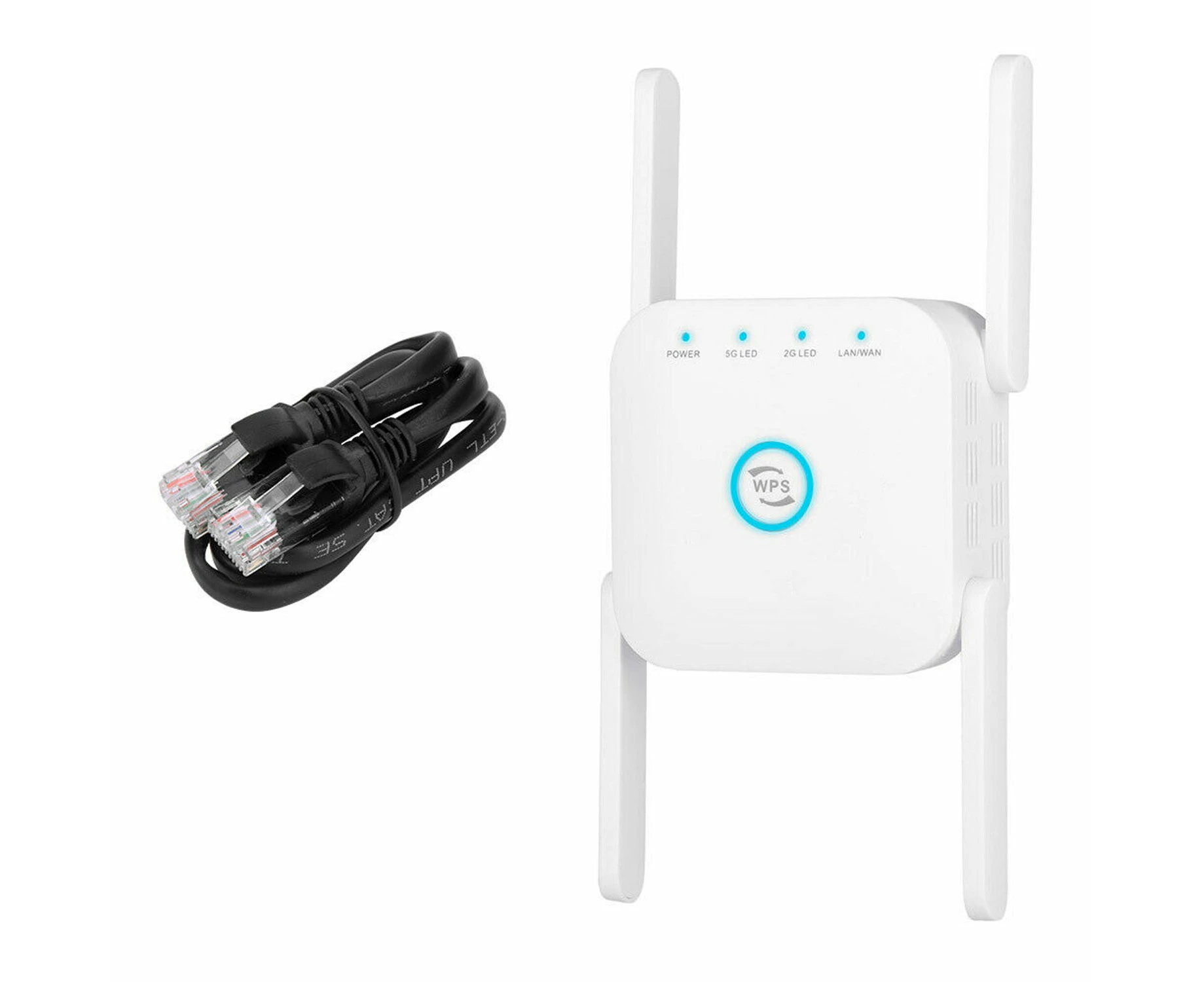 1200Mbps WiFi Extender Wireless Signal Repeater Booster Router Network - White