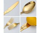 Youngshion 5 Pieces Stainless Steel Cutlery Set Elk Pattern - Dazzle Color