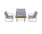 Costway 4PCS Patio Furniture Table Chair Set Outdoor Conversation Table Garden Balcony