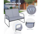 Costway 4PCS Patio Furniture Table Chair Set Outdoor Conversation Table Garden Balcony