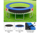 Costway 12FT/3.6M Trampoline Replacement security Pad Universal Trampoline Cover Blue