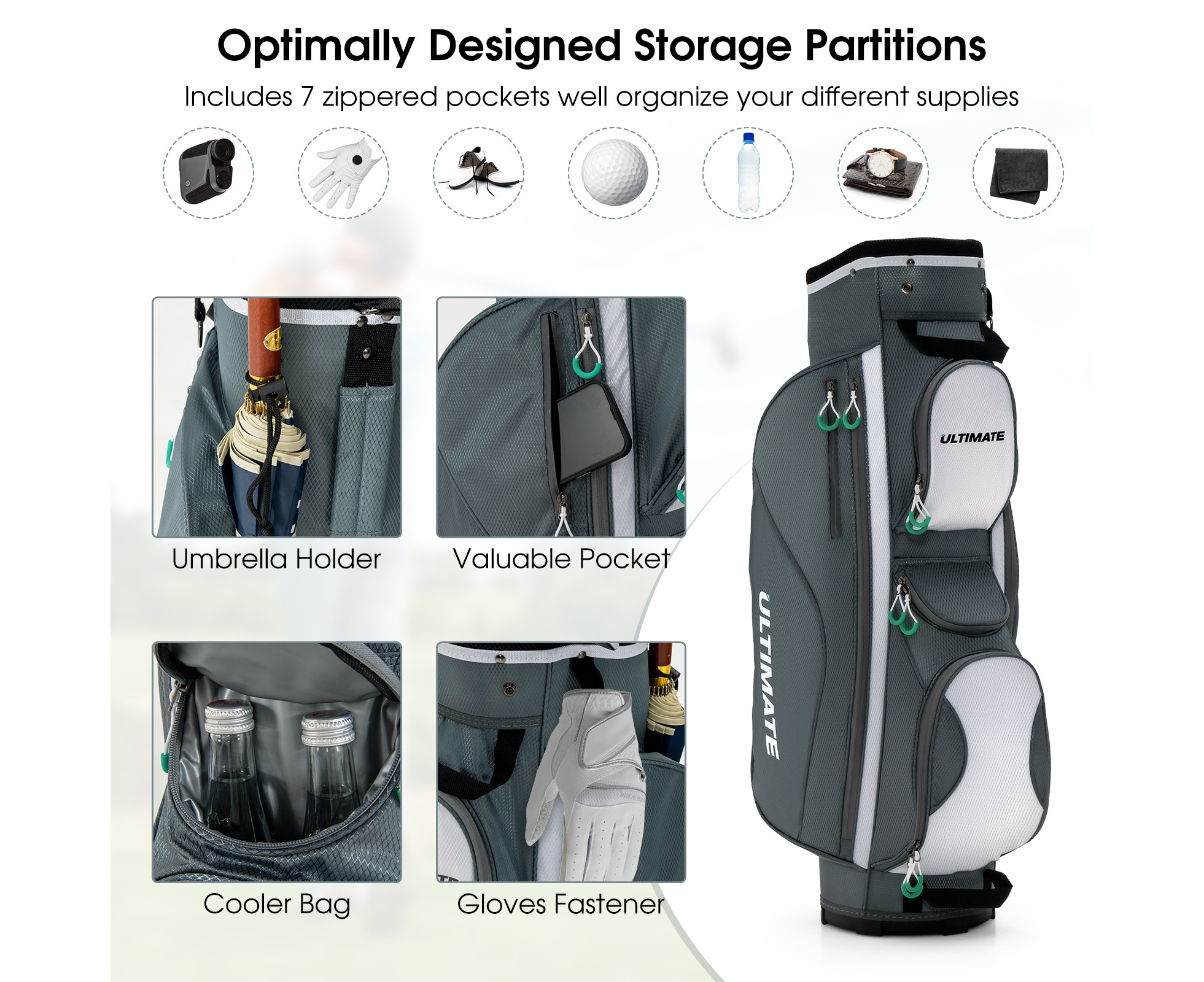 With 14 Full length dividers, external putter tube and inbuilt full length  rain cover, the Premium Cart Bag is your new go-to for all your… | Instagram