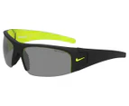 Nike Unisex Diverge Wraparound Polarised Sunglasses - Black/Volt/Grey/Silver Flash