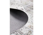 Karina Floral Motifs Design Silver Modern Floor Rug - 4 Sizes - Silver